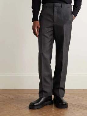 Givenchy Slim-Fit Straight-Leg Charcoal Wool-Twill Trousers